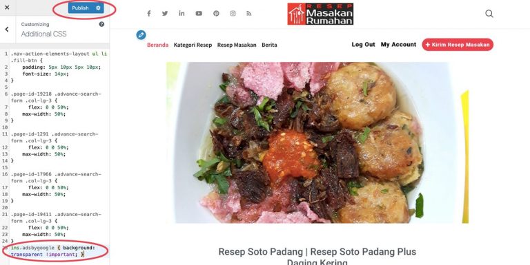 Menghilangkan Latar Belakang Warna Kuning Google Adsense di WordPress